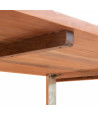 Mesa de comedor (200 x 100 cm) madera maciza y hierro