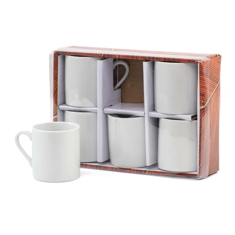 Set 6 tazas de café cerámica - Blanco