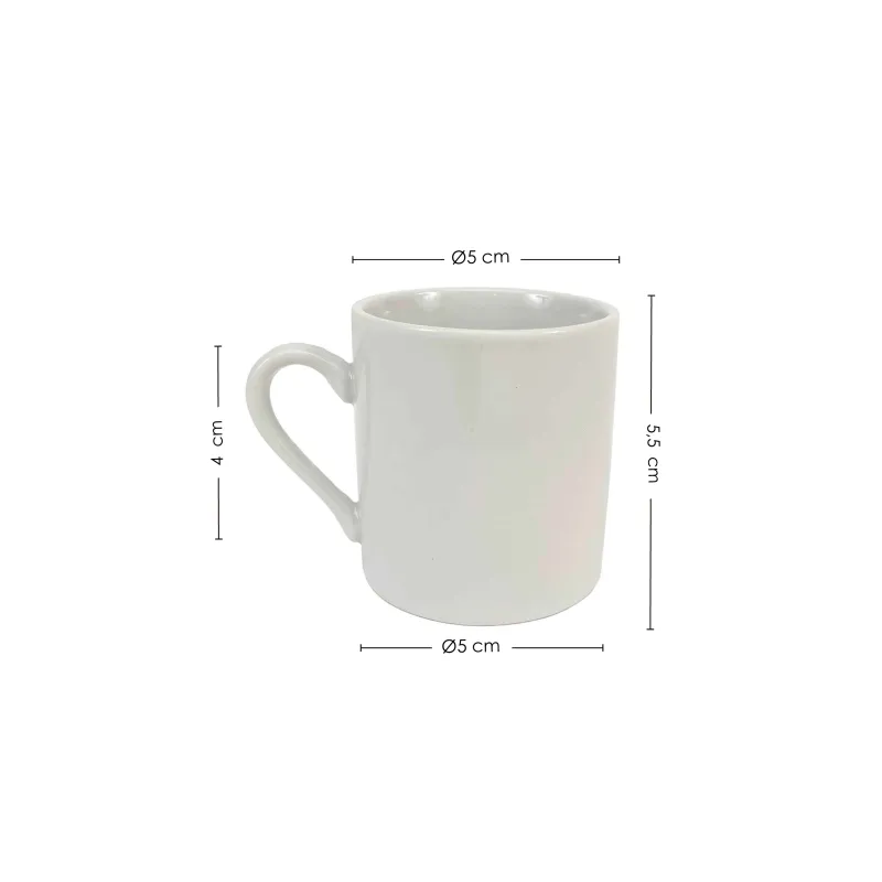 Set 6 tazas de café cerámica - Blanco