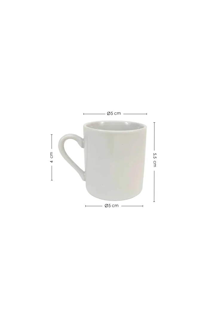Set 6 tazas de café cerámica - Blanco
