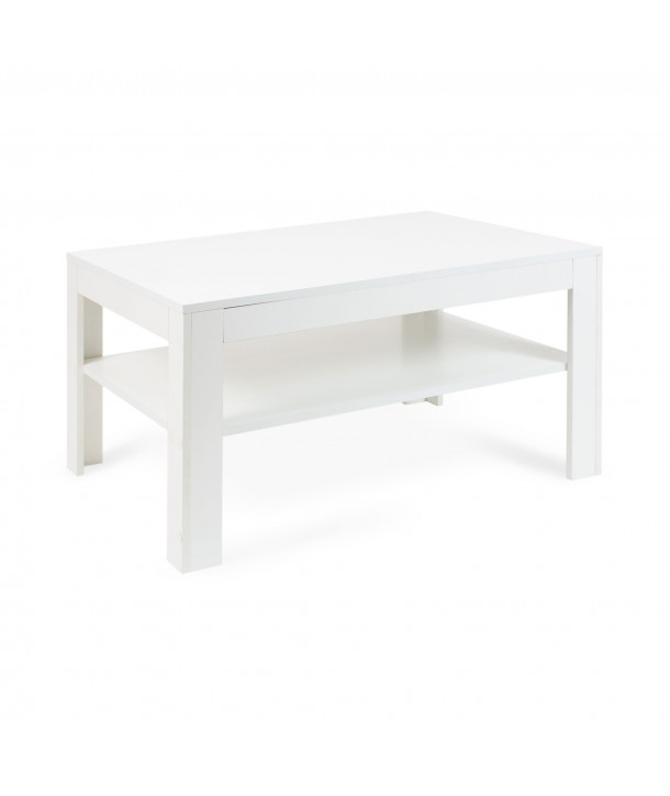 Mesa auxiliar de madera (90x55 cm) - Blanco
