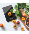 Báscula de cocina digital rectangular - Negro