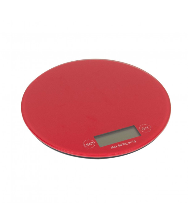 Báscula de cocina digital redonda - Rojo