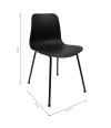 SILLA LONDON PP-METAL NEGRA 44,5X54X80