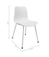 SILLA LONDON PP-METAL BLANCA 44,5X54X80