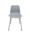 SILLA LONDON PP-METAL GRIS 44,5X54X80