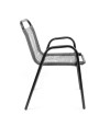 SILLA METAL HILOS POLIETILENO GRIS 53X59X78