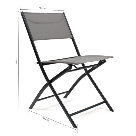 Silla plegable de lona - Gris