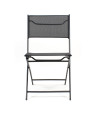 Silla plegable de lona y metal - Negro