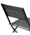 Silla plegable de lona y metal - Negro