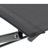 Silla plegable de lona y metal - Negro