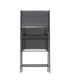 Silla plegable de lona y metal - Negro