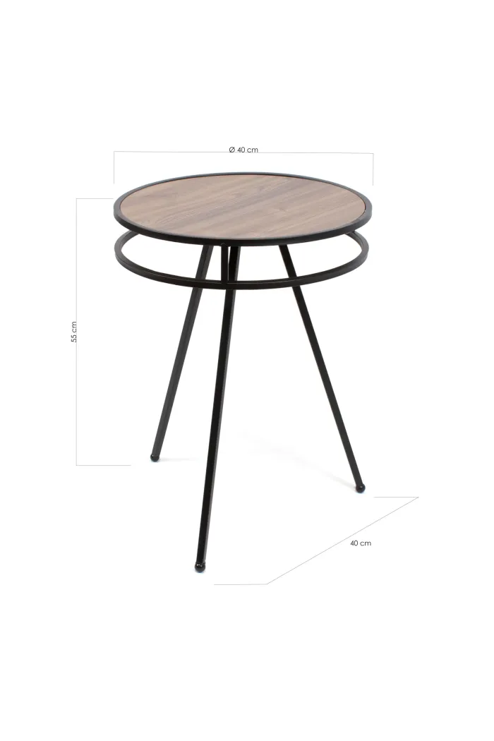PEANA HIERRO/MADERA OSCURA D.40X55
