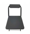 TABURETE METAL NEGRO BASE MADERA NEGRA