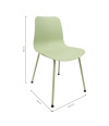 SILLA LONDON PP-METAL VERDE 44,5X54X80