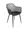 SILLA PP-METAL NEGRO 57 x 51 x 84