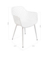 SILLA PP-METAL BLANCO 57 x 51 x 84