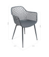 SILLA PP-METAL GRIS 57 x 51 x 84