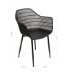 SILLA PP-METAL NEGRO 58 x 52 x 86