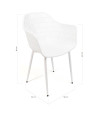 SILLA PP-METAL BLANCO 58 X 52 X 86