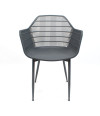 SILLA PP-METAL GRIS 58 x 52 x 86