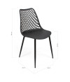 SILLA PP-METAL NEGRO 48 X 50 X 86