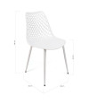 SILLA PP-METAL BLANCO 48 X 50 X 86