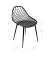 SILLA PP-METAL NEGRO 53 x 52 x 84