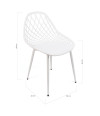 SILLA PP-METAL BLANCO 53 x 52 x 84