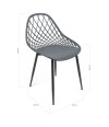 SILLA PP-METAL GRIS 53 x 52 x 84