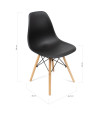 SILLA PP-MADERA NEGRA 46,5 x 50 x 82