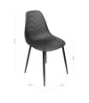 SILLA PP-METAL NEGRO 46 x 50 x 87