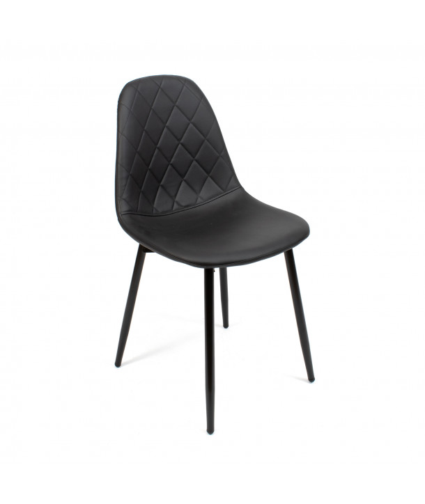 SILLA POLIURETANO-METAL NEGRO 45 x 50 x 85