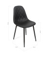 SILLA POLIURETANO-METAL NEGRO 45 x 50 x 85