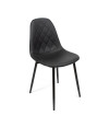 SILLA POLIURETANO-METAL NEGRO 45 x 50 x 85