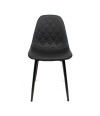 SILLA POLIURETANO-METAL NEGRO 45 x 50 x 85