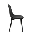 SILLA POLIURETANO-METAL NEGRO 45 x 50 x 85