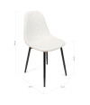 SILLA POLIURETANO-METAL BLANCO 45 x 50 x 85