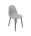 SILLA POLIURETANO-METAL GRIS 45 x 50 x 85