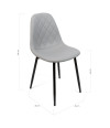 SILLA POLIURETANO-METAL GRIS 45 x 50 x 85