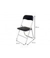 Silla metal plegable negra