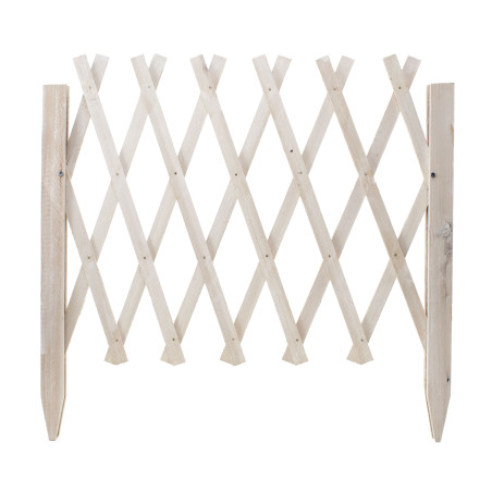 Celosía extensible de madera para jardín 95x49 cm - Blanco