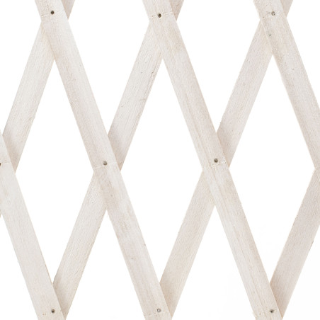 Celosía extensible de madera para jardín 95x49 cm - Blanco