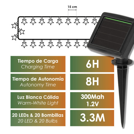 GUIRNALDA LUZ SOLAR PS S/20 (4,80 M)