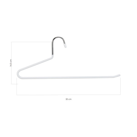 PERCHA ACERO-PVC  S/2  BLANCA 35X0,5X14,5