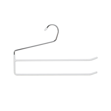 PERCHA 2 COLGADORES ACERO-PVC S/2 BLANCA 36X0,5X17,5