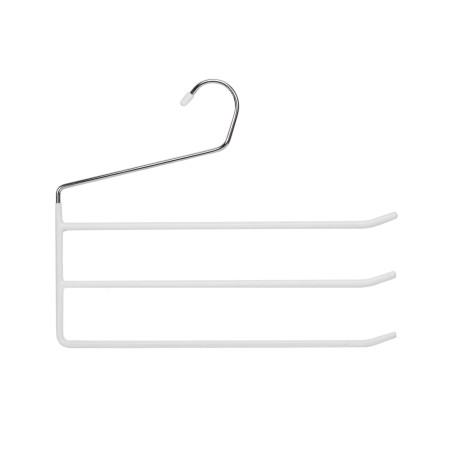 PERCHA 3 COLGADORES ACERO-PVC S/2 BLANCA 33X0,5X21,5