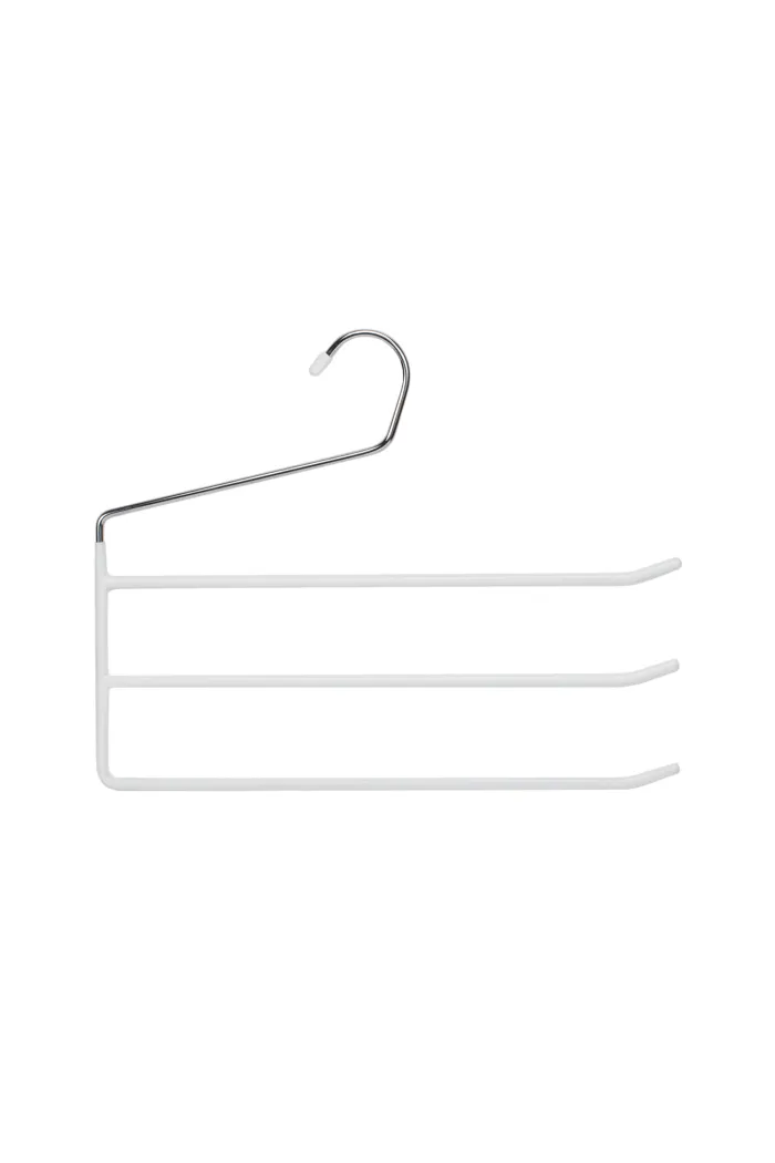 PERCHA 3 COLGADORES ACERO-PVC S/2 BLANCA 33X0,5X21,5