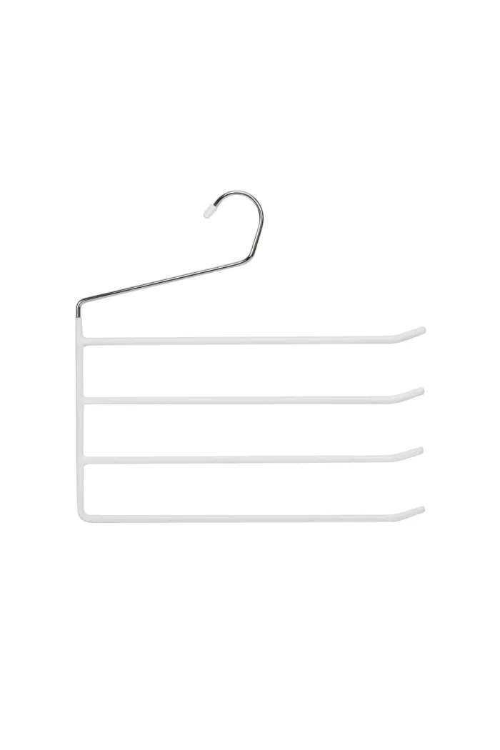 PERCHA 4 COLGADORES ACERO-PVC S/2 BLANCA 33X0,5X30