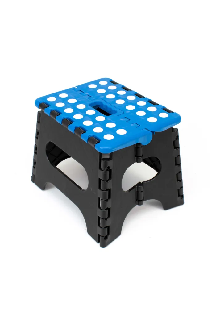 Taburete plegable multiusos - Azul lunares
